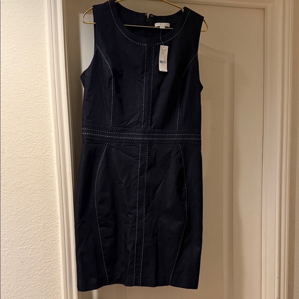 New York & Company Navy Sleeveless Mini Dress